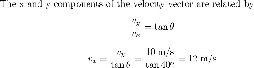 Solved A velocity vector 36∘ below the positive x-axis has a