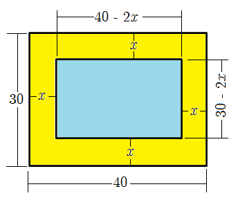 glenn cuts half a rectangular lawn, 40 m by 30 m, by mowing | Quizlet