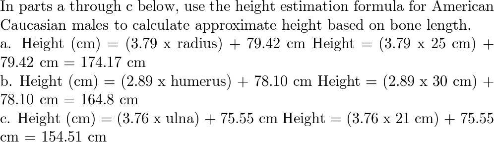 Calculate height clearance in cm