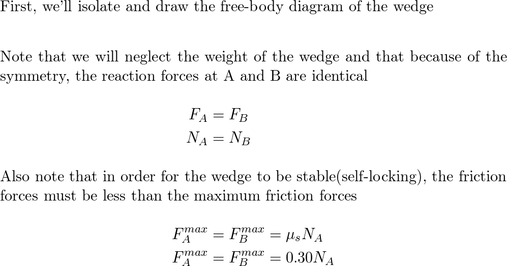 Determine the largest angle $\theta$ that will cause the wed | Quizlet