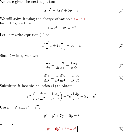 Find The General Solution Of The Differential Equation Quizlet