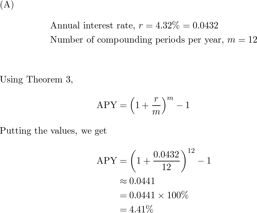 What Is The Annual Percentage Yield (APY) For Money Invested | Quizlet