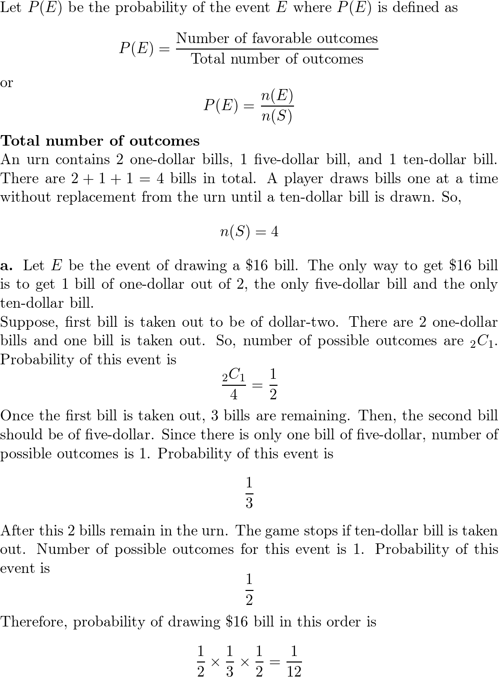 an-urn-contains-2-one-dollar-bills-1-five-dollar-bill-and-quizlet