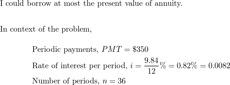 E-Loan offers a 36-month auto loan at 9.84% compounded month | Quizlet