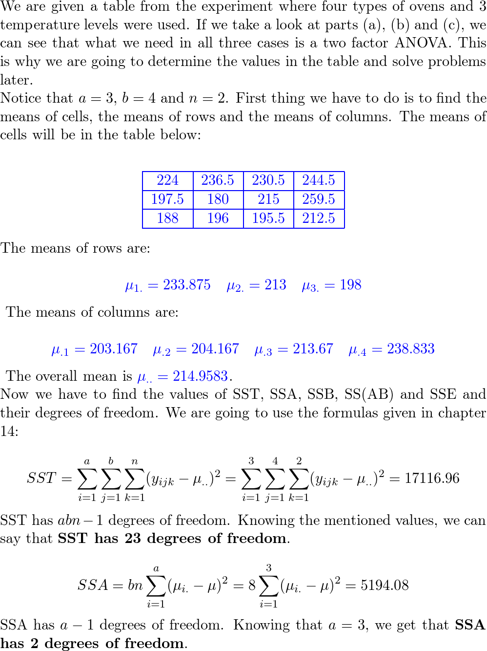 Solved An experimenter wishes to test the effect of oven