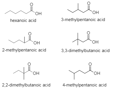 Draw a structure for a carboxylic acid that has a molecular | Quizlet