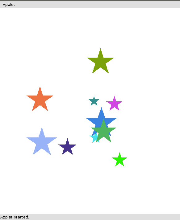 Design a class that represents a star. Use a filled polygon | Quizlet