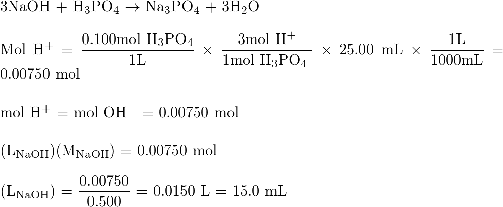 how-many-milliliters-of-0-500-m-naoh-would-neutralize-25-00-quizlet