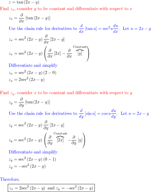 Find Both First Partial Derivatives Z Tan 2x Y Homework Help And Answers Slader