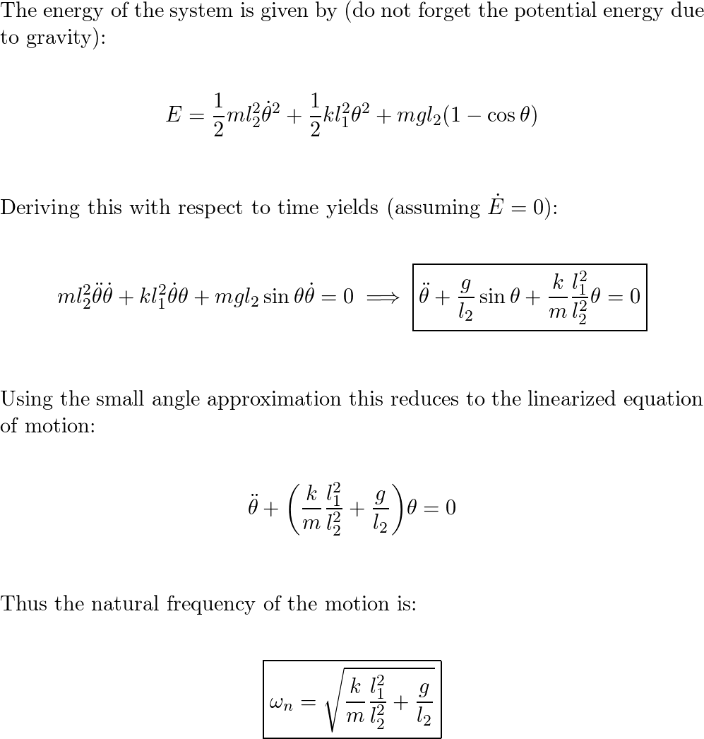 Solved: Chapter 1, Exercise 69 - Engineering Vibration 4th Edition ...