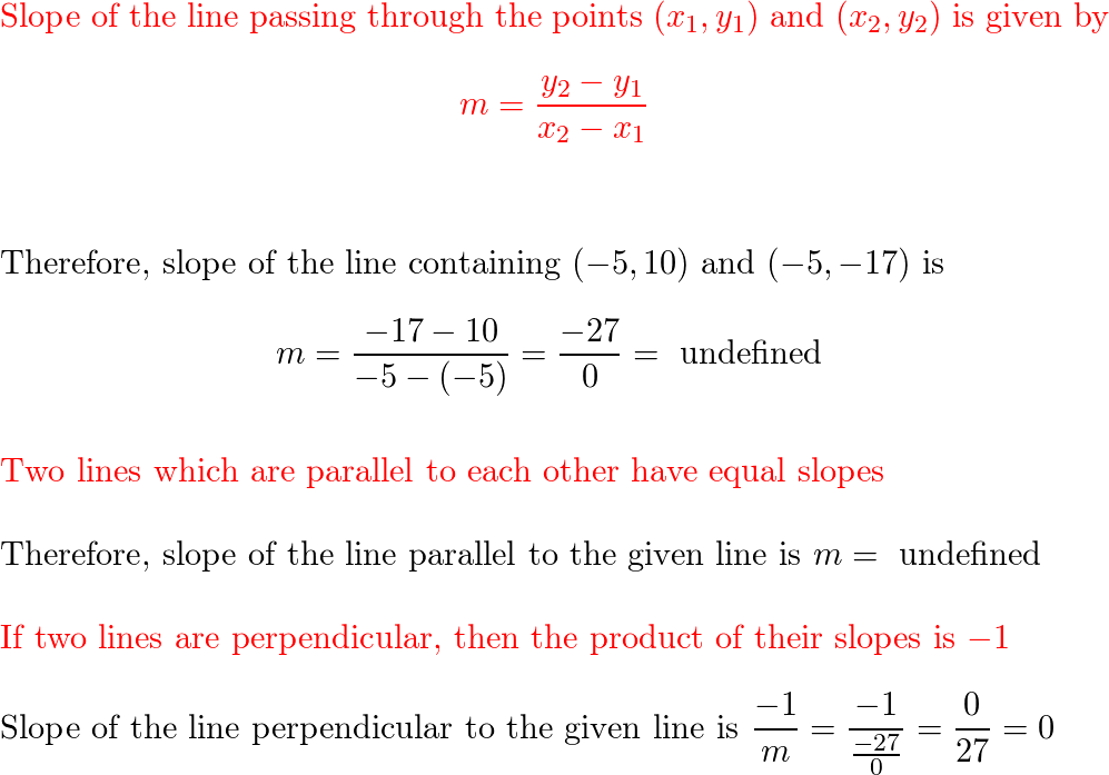 find the slope of a line parallel to each given line