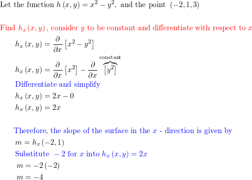 Find The Slopes Of The Surface In The X And Y Directions At Quizlet