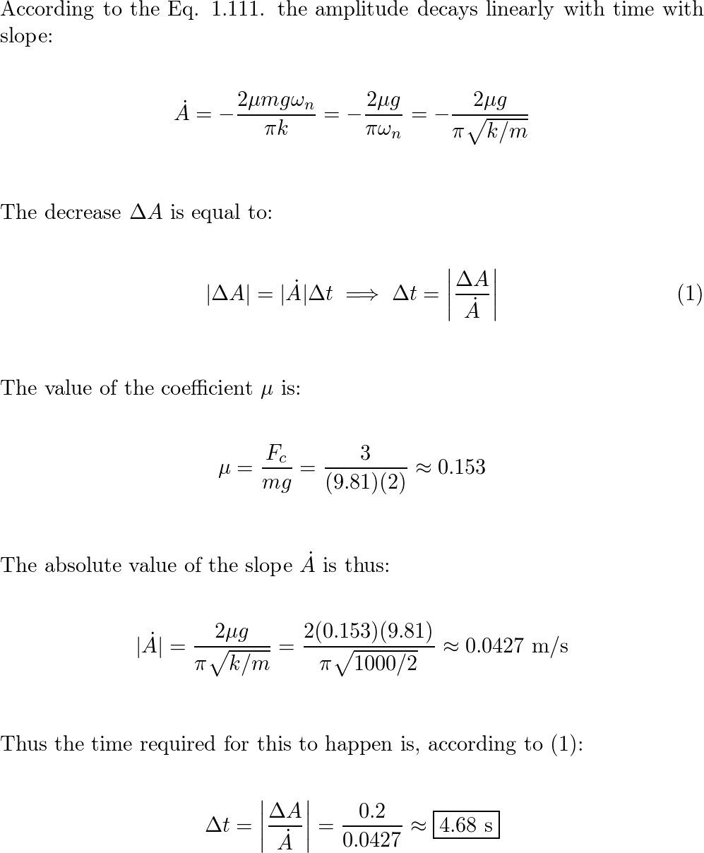 Engineering Vibration - 9780132871693 - Exercise 124 | Quizlet