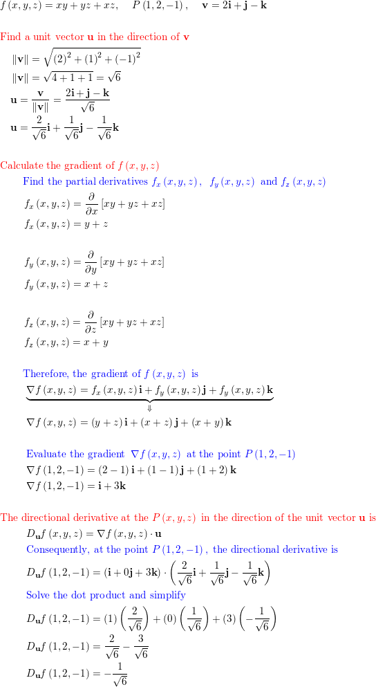 Use The Gradient To Find The Directional Derivative Of The F Quizlet