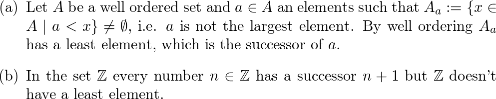 (a) Show that in a well-ordered set, every element except th | Quizlet