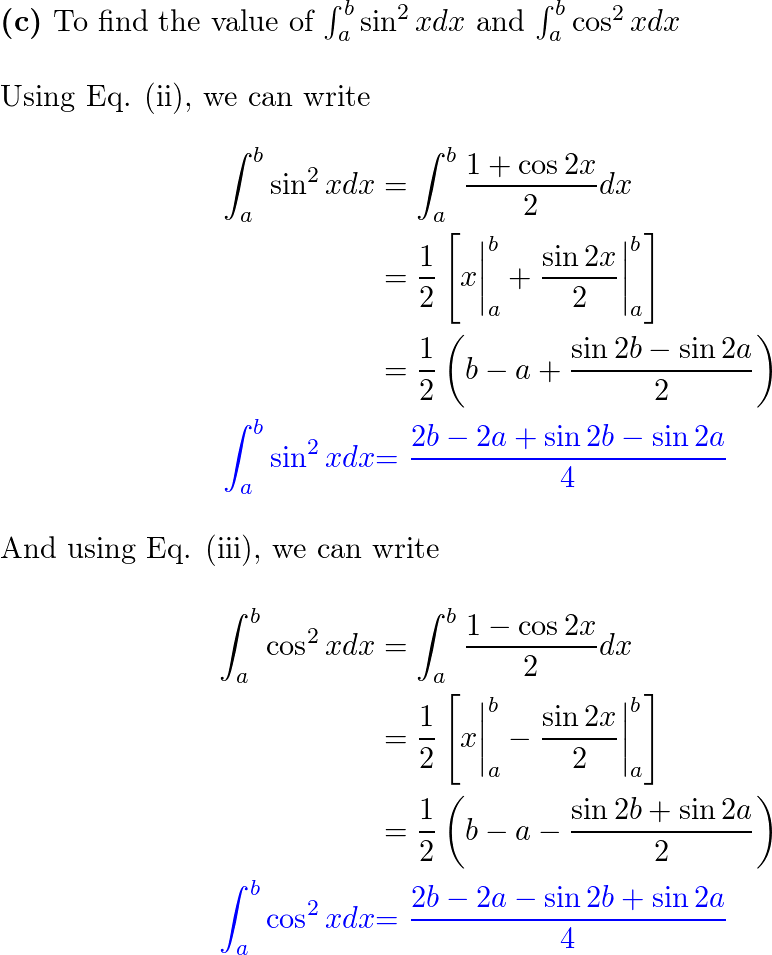 (a) Starting from the formula for $\cos 2 x$, derive formula | Quizlet