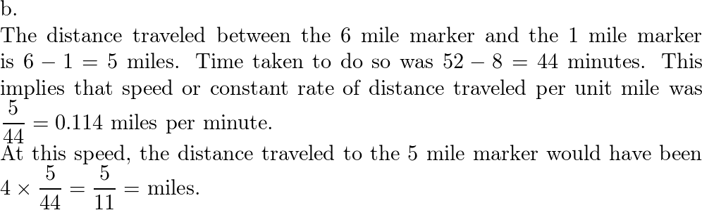 Solved (5) When running a road race you heard the timer call