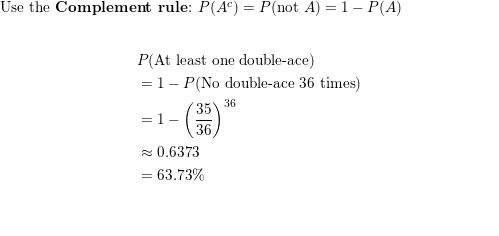 What is the probability of rolling doubles on a pair of dice