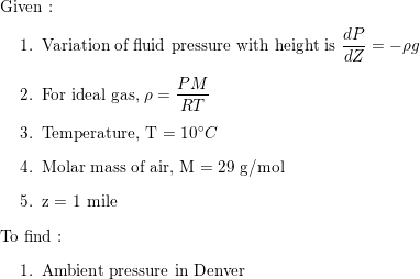 The variation of fluid pressure with height is described by Quizlet