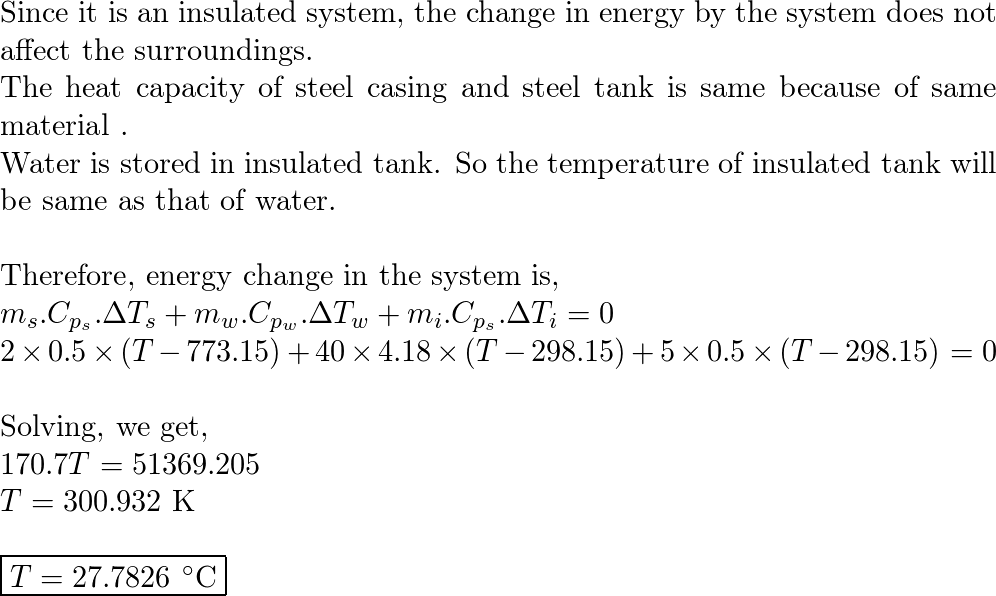 Introduction To Chemical Engineering Thermodynamics Exercise 13 Ch 2 Pg 57 Quizlet