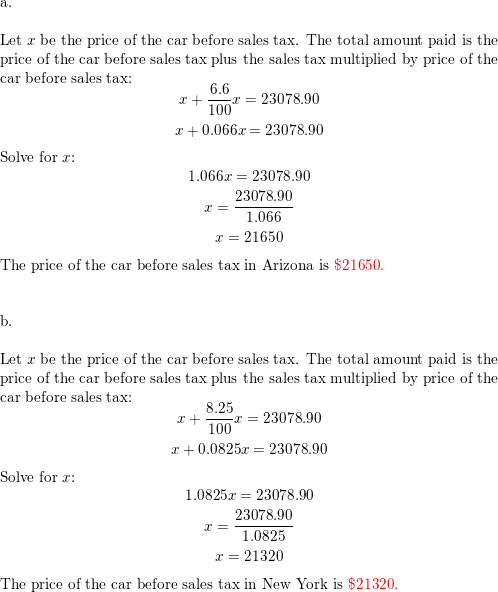 Jim tells you he paid a total of 23 078.90 for a car and y Quizlet