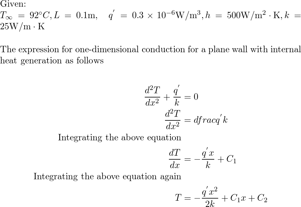 Introduction To Heat Transfer - 9780470501962 - Exercise 81 | Quizlet