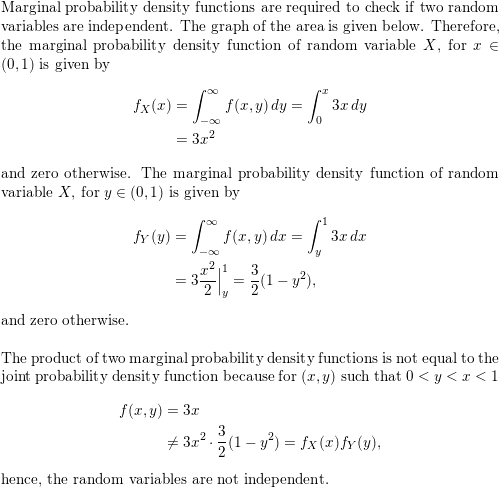 Is A Joint Probability Density Function Are X And Y Independent