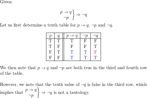 they will have a By constructing truth tables, show