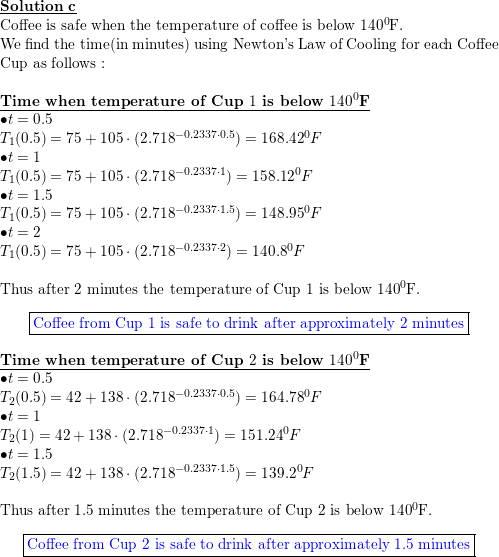 Two Cups Of Coffee Are Poured From The Same Pot The Initial Quizlet