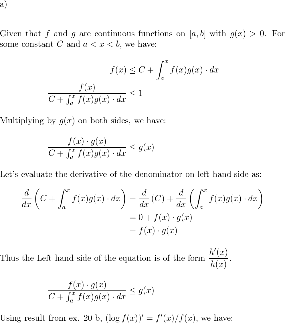 A Let F And G Be Continuous Functions On [a B] With G Non Quizlet