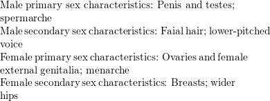 Provide examples of a primary and a secondary sex characteri Quizlet