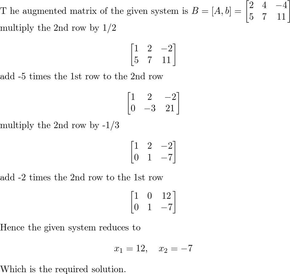 Solve each system by using elementary row operations on the Quizlet