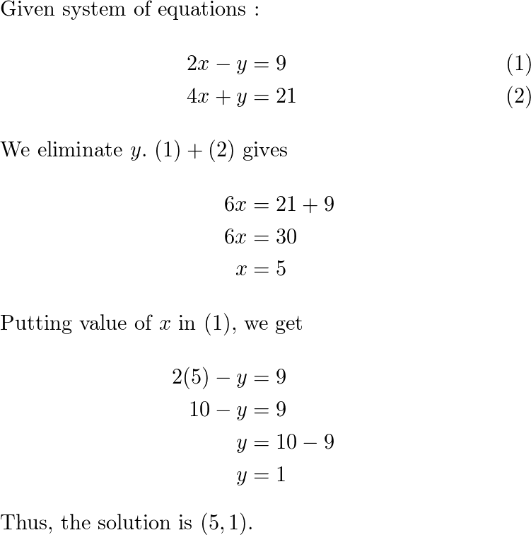 solving linear systems by elimination assignment quizlet