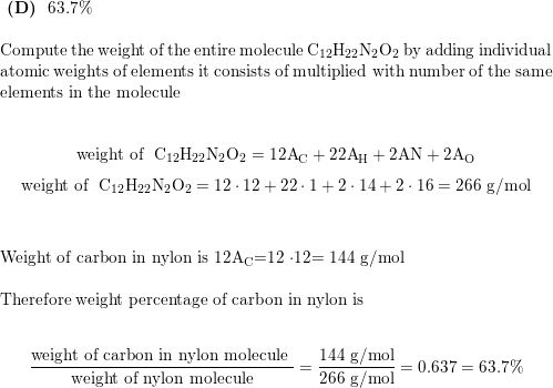 The chemical composition of the repeat unit for nylon 6,6 is