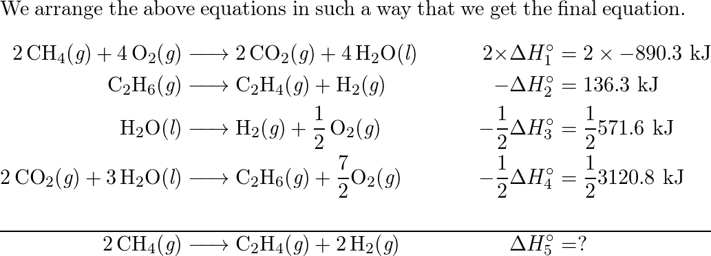 We can use Hess s law to calculate enthalpy changes that can Quizlet