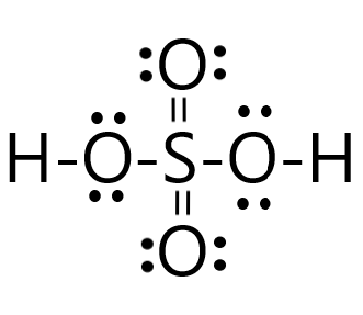lewis structure of h2so4