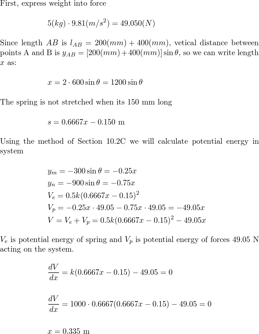 Solved: Chapter 10, Exercise 63 - Vector Mechanics for Engineers ...