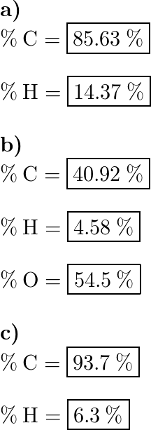 Determine the empirical formula for each compound. a. ethyle Quizlet