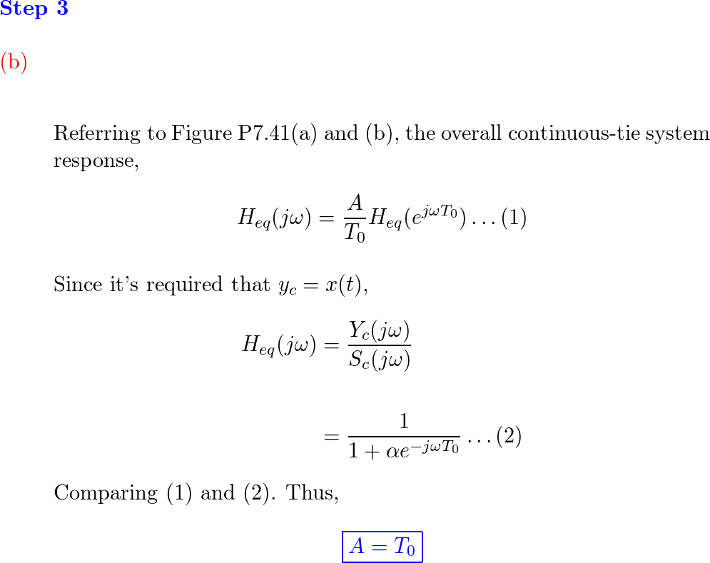 Signals And Systems - 9780138147570 - Exercise 41 | Quizlet