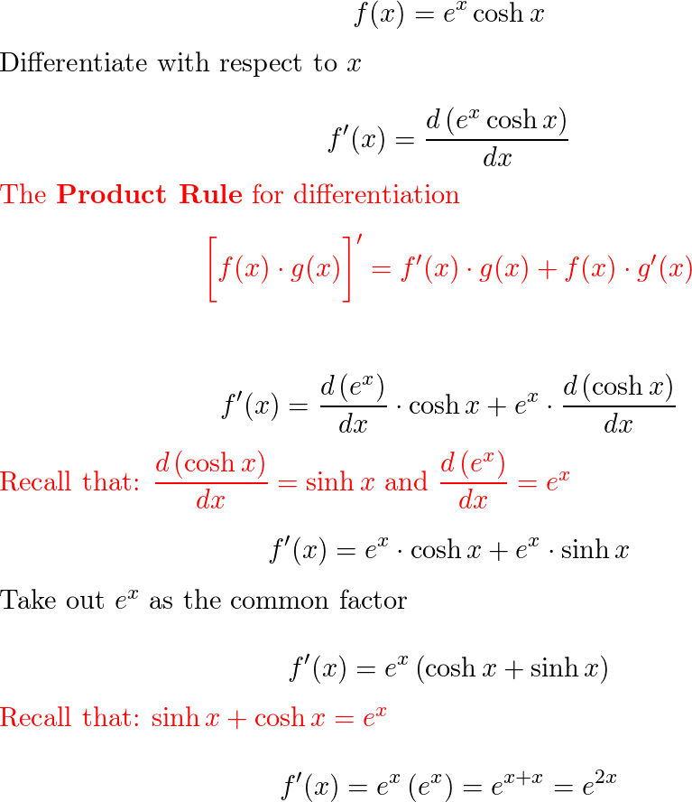 Find the derivative. Simplify where possible. $$ f(x)=e^{x | Quizlet