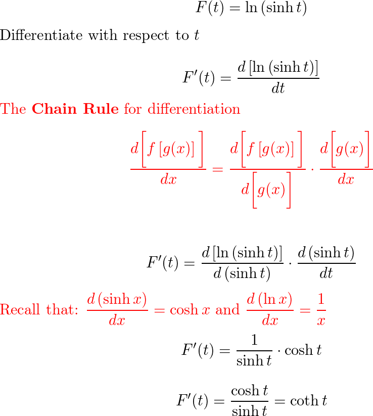 Find the derivative. Simplify where possible. $$ F(t)=\ln | Quizlet