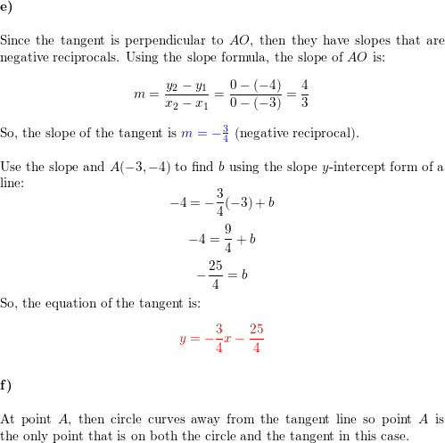 A Graph The Circle Defined By X 2 Y 2 25 Quizlet