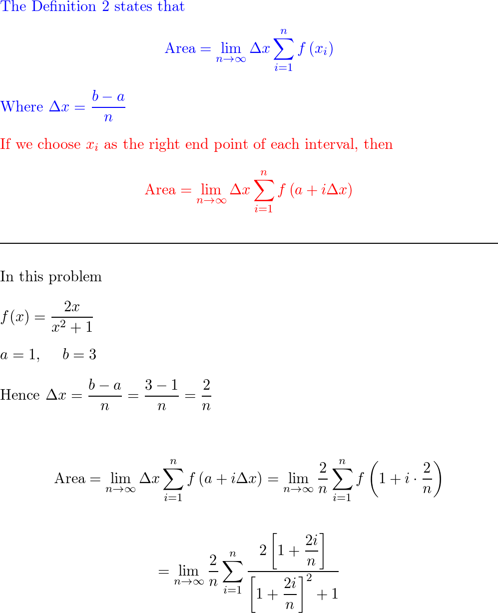 use-definition-2-to-find-an-expression-for-the-area-under-th-quizlet