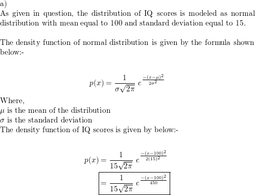 Intelligence Quotient Formula