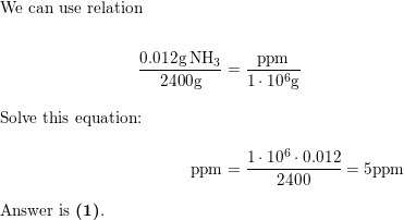 parts per million equation
