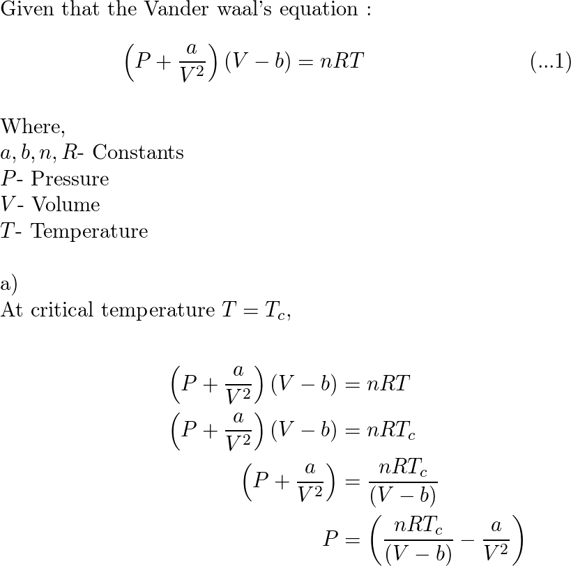 1.7: Connecting the van der Waals and the viral equations: the Boyle  temperature - Chemistry LibreTexts