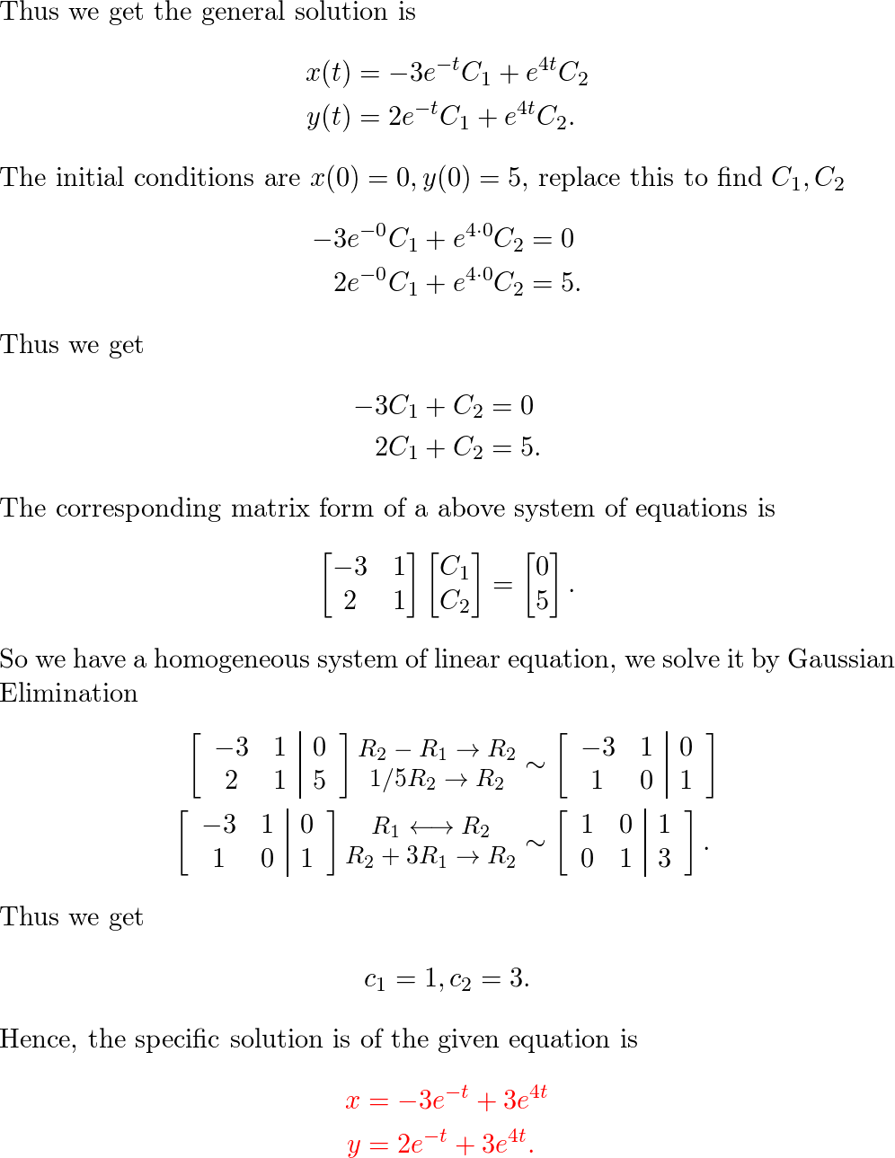 Find the general solution to the given system of differentia | Quizlet