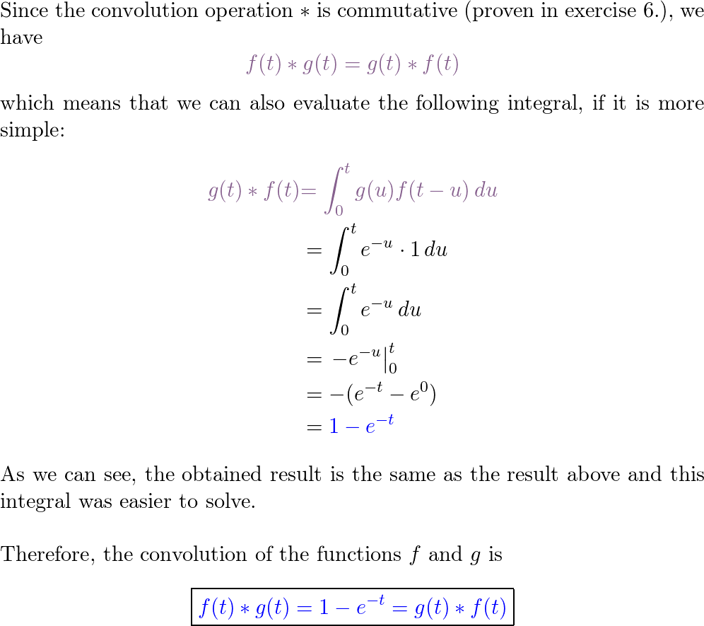 Compute The Convolution F G For The Given Functions F Quizlet