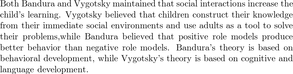 Vygotsky and bandura new arrivals