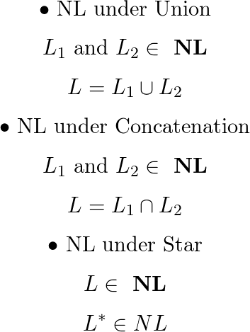 Show that NL is closed under the operations union concatena Quizlet